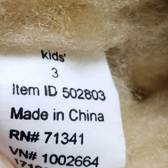 L.L. Bean Wicked Good Lodge Boots Suede Leather Sherling Brown Kids Girls Size 3 - Picture 13 of 13